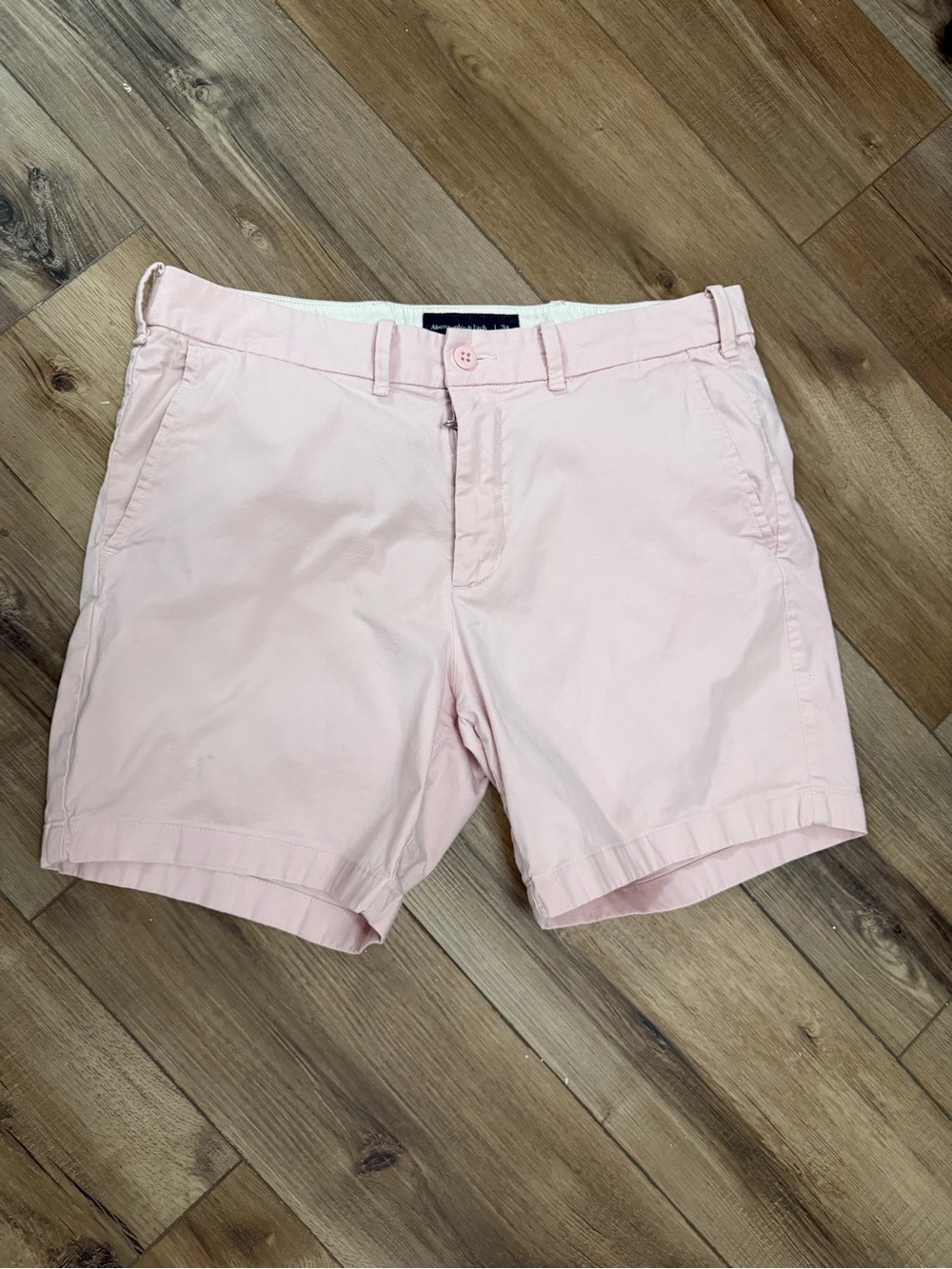 Abercrombie & Fitch Light Pink Flat Front Men's Chino Shorts